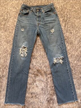 Levi’s 501 denim jeans button fly 100% cotton 27 x 30